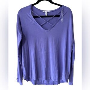 PINK Victoria's Secret Lavender Crisscross Long Sleeve Blouse